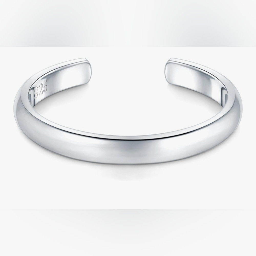18kgp 925 Sterling Silver Toe Ring 2mm Band - Picture 4 of 5